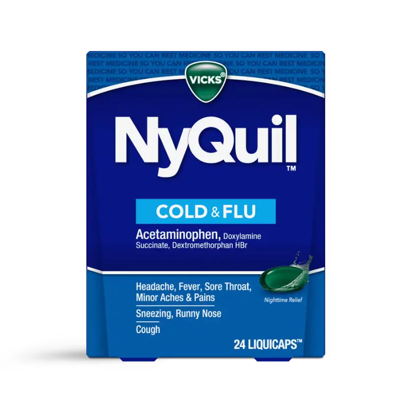 Vicks NyQuil Cold & Flu LiquiCaps™ image